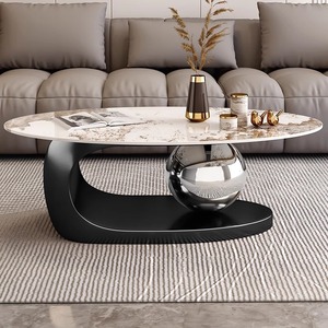 <span class=keywords><strong>Tavolino</strong></span> da Salotto di Lusso in Pietra con Piano Ribassato per Casa e Appartamento, Tavolo da Caffè in Stile Moderno Minimalista Italiano - Product Image 2