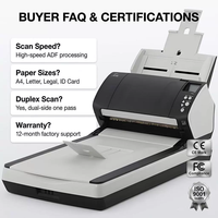 Escáner de Documentos a Color Fujitsu Fi-7260 USB3.0 Automático, Tamaño Pasaporte, Escaneo a Doble Cara de Alta Velocidad, CMOS, Profundidad de Color de 24 Bits