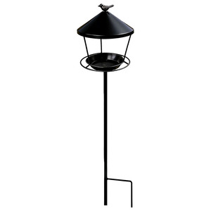 Mangeoire à oiseaux JH-Mech avec grande plateforme, plateau d'alimentation, construction robuste, revêtement en poudre de haute qualité, poteau en métal. - Product Image 3