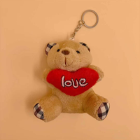 Mini ours en peluche pour la Saint-Valentin en vrac Petit ours en peluche Porte-clés Design Petit ours en peluche Mini avec coeur