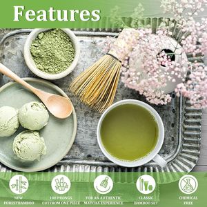 Ensemble de thé matcha minimaliste chinois avec cuillère et accessoires - Product Image 3