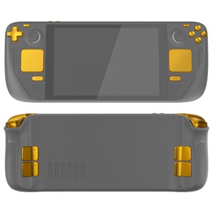 EXtremeRate - Juego Completo de Botones de Repuesto Cromados en Oro para Reparación de la Consola Steam Deck LCD - Product Image 1