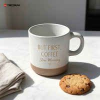 Tasse à café en céramique TRESUN personnalisée au design créatif, avec logo sur mesure, passe au lave-vaisselle, base naturelle non émaillée
