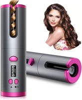 Amazon automatique fer à friser Portable en céramique baril cheveux baguette de friser LCD réglable Rechargeable sans fil automatique bigoudi