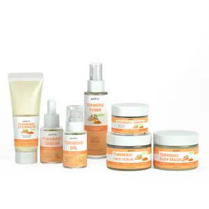 Best Selling Facial age Serum Oil Skincare Cream Private Label Organic Vegan Face Care Whitening Turmeric Skin Care Set