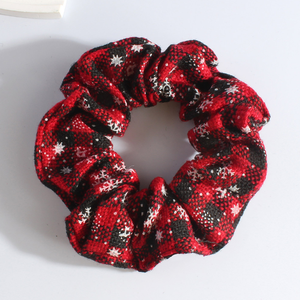 Nuevo Anillo para el cabello lazo para el cabello de invierno Scrunchie banda elástica para el cabello accesorios Navidad <span class=keywords><strong>Plaid</strong></span> Scrunchy - Product Image 5