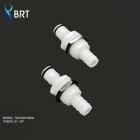 Sambungan Pipa BRT 1/4 Barb Quick Coupling 1/8 Inch Port Press Fit Non Valve Fluid Fitting untuk Sistem Udara, Oksigen, Tinta, dan Air