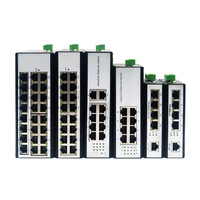 Seri Switch DIN-Rail Kelas Industri: Pilihan Port 5/8/10/16/24 dalam PoE+ Cepat & Gigabit Tersedia Switch Jaringan Tahan Suhu Luas