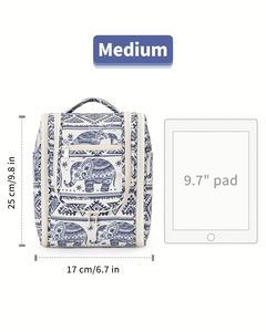 Bolsa de Aseo Colgante Impermeable con Diseño de Elefante, Bolsa de Maquillaje Portátil, Bolsa de Viaje con Asa para Niños, Adolescentes y Niñas - Product Image 5