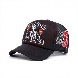 Gorra Trucker Personalizada de Lona, Gorra de Béisbol con Cierre a Presión, 100% Algodón, Visera Sólida, Lisa, para Unisex - Product Image 1