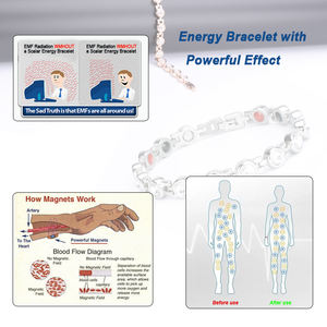 <span class=keywords><strong>Amazon</strong></span> vente en gros de bracelet magnétique à énergie scalaire en acier inoxydable au germanium biologique sain pour hommes et femmes - Product Image 6