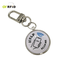 Haute qualité époxy métal bordure chien étiquette d'identification Nfc Pet Tag Rfid Pet porte-clés porte-clés Qr Code animaux étiquette d'identification