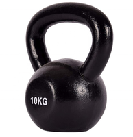 Kettlebell réglable haut de gamme en fonte peinte en noir avec logo personnalisé, vente en gros, 1-50 kg