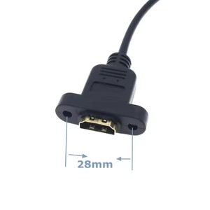 มินิ HDMI ขนาด 30 ซม. ที่รองรับการเชื่อมต่อแบบตัวผู้กับตัวเมีย พร้อมขั้วต่อแบบสกรูยึดแผง <span class=keywords><strong>HD</strong></span> <span class=keywords><strong>AV</strong></span> สายเคเบิลกล้อง - Product Image 5