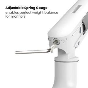 Support de bureau universel à mouvement complet pour ordinateur, bras de support de moniteur unique fin à ressort blanc pour ordinateur de bureau - Product Image 5