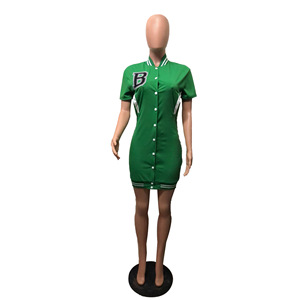 Nuevos vestidos de Jersey de baloncesto de manga corta bordados con cuello redondo para mujer - Product Image 5