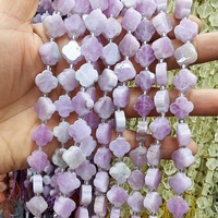 Cuentas de Piedra Natural Preciosa Rara de Alta Calidad AAA, Cuentas de Trébol de Cuatro Hojas, Cristal Energético, Cuentas de Piedra Natural