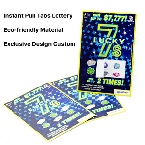 Cartes à <span class=keywords><strong>gratter</strong></span> personnalisées pour <span class=keywords><strong>jeux</strong></span> de loterie avec languette à tirer Fabricant de billets de <span class=keywords><strong>bingo</strong></span> à ouvrir - Product Image 1