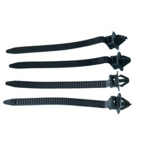 Attaches de maintien automatiques et serre-câbles en nylon à pointe, attaches de faisceau de câbles noires de type épingle à pression
