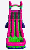 Toboggan aquatique gonflable commercial double piste Sour Splashdown de 22 pieds, équipement de location certifié CE, garantie de 3 ans, taille personnalisable
