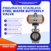 Vanne papillon automatique en acier inoxydable PN1.6Mpa DN15-DN100 avec actionneur pneumatique