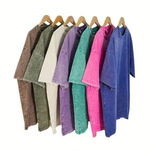 เสื้อยืดสตรีทแวร์ขายส่ง ออกแบบลายพิมพ์ตามสั่ง ทรงโอเวอร์ไซส์ สไตล์ฮิปฮอป น้ำหนัก 200 กรัม ลายมัดย้อมสีพื้น สำหรับผู้ชาย - Product Image 4