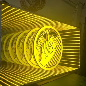 2021การออกแบบ3D Magic Infinite ที่กำหนดเองกระจก Led Neon Light ป้ายสำหรับงานปาร์ตี้งานแต่งงานกำแพง Decor