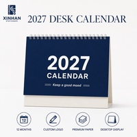 Grand calendrier de bureau annuel mensuel personnalisé imprimé sur papier offset brillant 200 g/m² format A4
