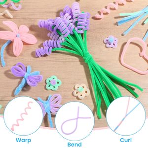 Limpiapipas de chenilla de 8 mm para manualidades, con forma de tallo de flor, económicos, para peonías y flores - Product Image 4