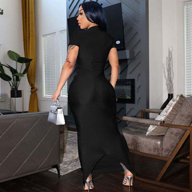 Material Straight Dresses Plain Material Short Gown Styles African