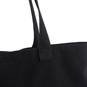 קניות סיטונאי כותנה תיק בד בסגנון גודל מותאם אישית מתקפל שקית קניות מבד לשימוש חוזר עם לוגו מודפס מותאם אישית - Product Image 5