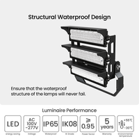 Projecteur LED SMD à luminosité élevée réglable avec support en U GLT15 300W-1500W IP65 pour extérieur