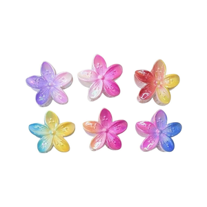 Fermaglio per capelli a forma di fiore da 8 cm, colorato, per donne e ragazze - Product Image 1