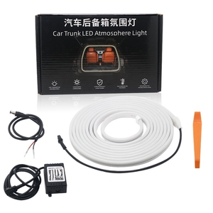 Bande lumineuse LED flexible en silicone RGB haute luminosité universelle de 4 m pour l'éclairage ambiant du coffre, accessoires automobiles - Product Image 4