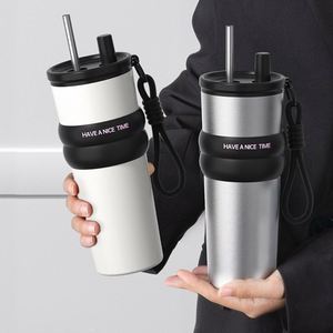IStapromo Gifts MM Bouteille isotherme de voyage en acier inoxydable à double paroi de 710 ml avec corde pour filles - Product Image 2