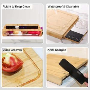Planche à découper intelligente multifonctionnelle 8-en-1 avec balance numérique pour la préparation des repas – Vente en gros usine - Product Image 3