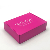 Etiquettes personnalisées, 50 pièces, ensemble de vernis à ongles ondulé, boîte cadeau avec diviseur, coffret d'emballage cosmétique