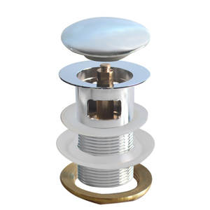 WaiiHO 015 - Desagüe de Lavabo Moderno de 3 Pulgadas con Desbordamiento, Latón Cromado y Acabado Pulido de Goma para Lavabos de Baño y Hoteles - Product Image 2