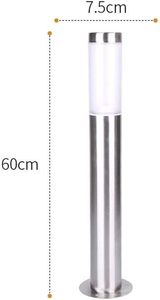 Lámpara de Jardín para Exteriores con Pantalla de Acero Inoxidable IP44, Columna E27, para Caminos y Césped, Venta al Por Mayor - Product Image 2