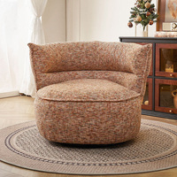Fauteuil pivotant design minimaliste moderne, fauteuil d'appoint individuel pour salon et balcon