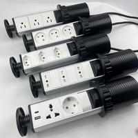 BAOBEN - Enchufe de Cocina y Oficina Integrado en la Encimera, Gabinete, Isla o Escritorio, con Barra de Alimentación Invisible USB