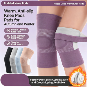 Rodillera <span class=keywords><strong>de</strong></span> Compresión Gruesa <span class=keywords><strong>de</strong></span> Nylon para Hombre y Mujer, Transpirable, Suave, Soporte para Rodilla, para Correr, Caminar, Deportes <span class=keywords><strong>de</strong></span> Invierno, Protección para Gatear - Product Image 2