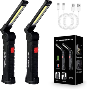 Lampe de travail LED pliable rechargeable, magnétique, COB, portable, pour réparation automobile, camping, WD-52 WD-52 - Product Image 1