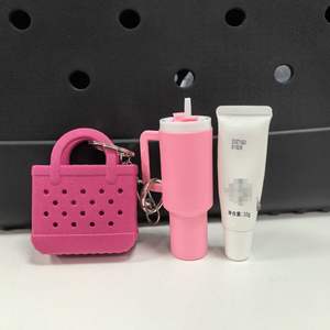 <span class=keywords><strong>Mini</strong></span> bolso <span class=keywords><strong>con</strong></span> <span class=keywords><strong>Mini</strong></span> taza llavero Combo para mujer accesorio de almacenamiento práctico para llaves/bálsamo labial lindo <span class=keywords><strong>encanto</strong></span> para bolso y bolso de mano - Product Image 2