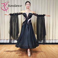 Robe de danse de salon standard internationale personnalisée B-25185 pour femmes, en spandex/polyester, pour les spectacles sur scène