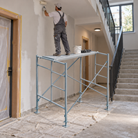 Échafaudage industriel en acier galvanisé avec planche en acier plat et plaque de base solide pour plateforme d'accès de construction
