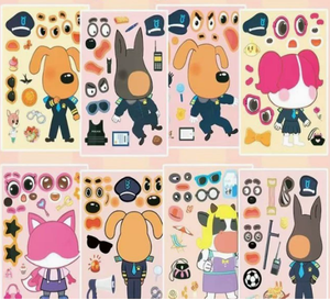 สติ๊กเกอร์แต่งตัวเมจิก เมโกะ ลาบราดอร์ เชอร์ฟิลด์ - สติ๊กเกอร์ของเล่นเสริมพัฒนาการเด็กแบบนำกลับมาใช้ใหม่ได้และเป็นมิตรกับสิ่งแวดล้อมสำหรับการเล่นสร้างสรรค์ - Product Image 5