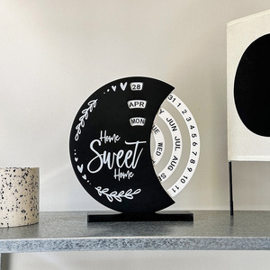 Calendario Perpetuo da Scrivania in Legno <span class=keywords><strong>Moderno</strong></span> e Resistente, Decorazione da <span class=keywords><strong>Ufficio</strong></span> da Appendere <span class=keywords><strong>per</strong></span> Natale - Product Image 5