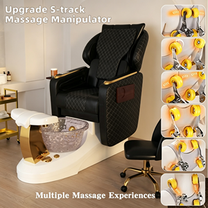 Fauteuil de pédicure professionnel moderne et luxueux pour salon de manucure, avec bain de pieds électrique. - Product Image 5