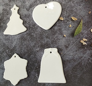 Tùy Chỉnh Giáng Sinh Trang Trí Trống Gốm Thăng Hoa Giáng Sinh Trang Trí Handmade Chất Lượng Cao Giáng Sinh Thăng Hoa Khoảng Trống - Product Image 1